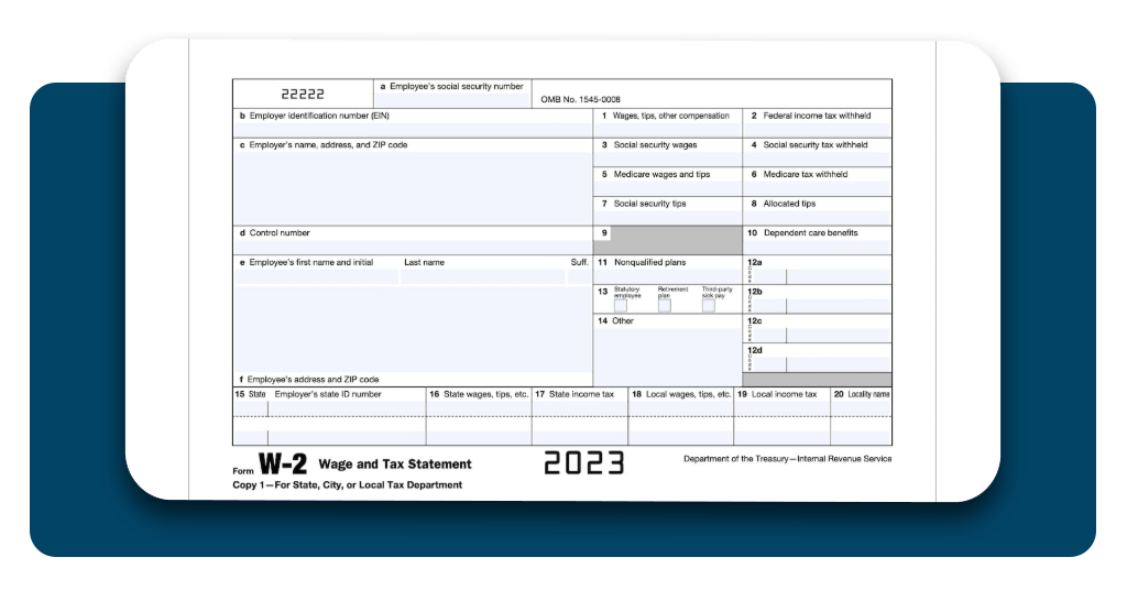 IRS Form W-2 reports your annual wages and taxes withheld by your employer. It is a critical document for filing your federal return.