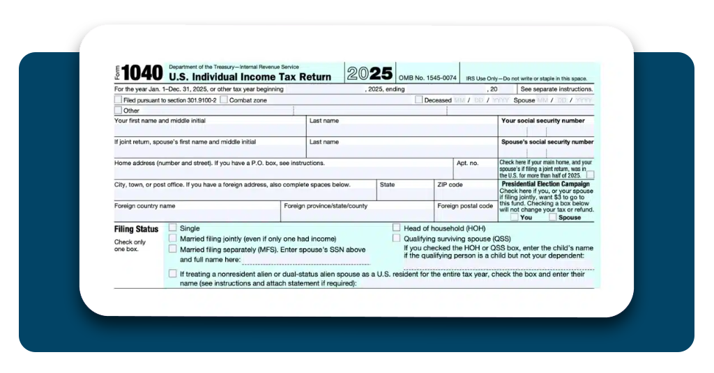 IRS Form 1040 is the standard individual income tax return. It consolidates your total income, deductions, and final tax calculations.